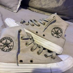CONVERSE TAN HIGH TOPS